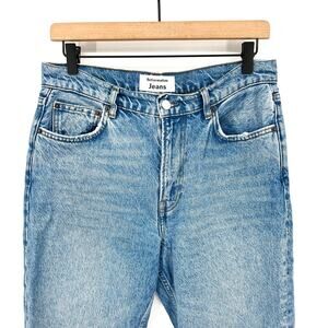 Reformation High Rise Blue Jeans Shasta Destroyed Women's Size 28